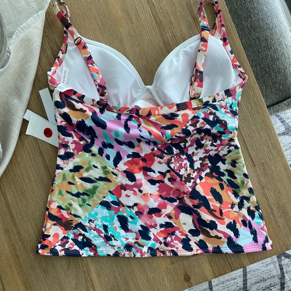 NWT Blue Rod Beattie Party Animal Swimsuit Top Sz 8 - Picture 2 of 6